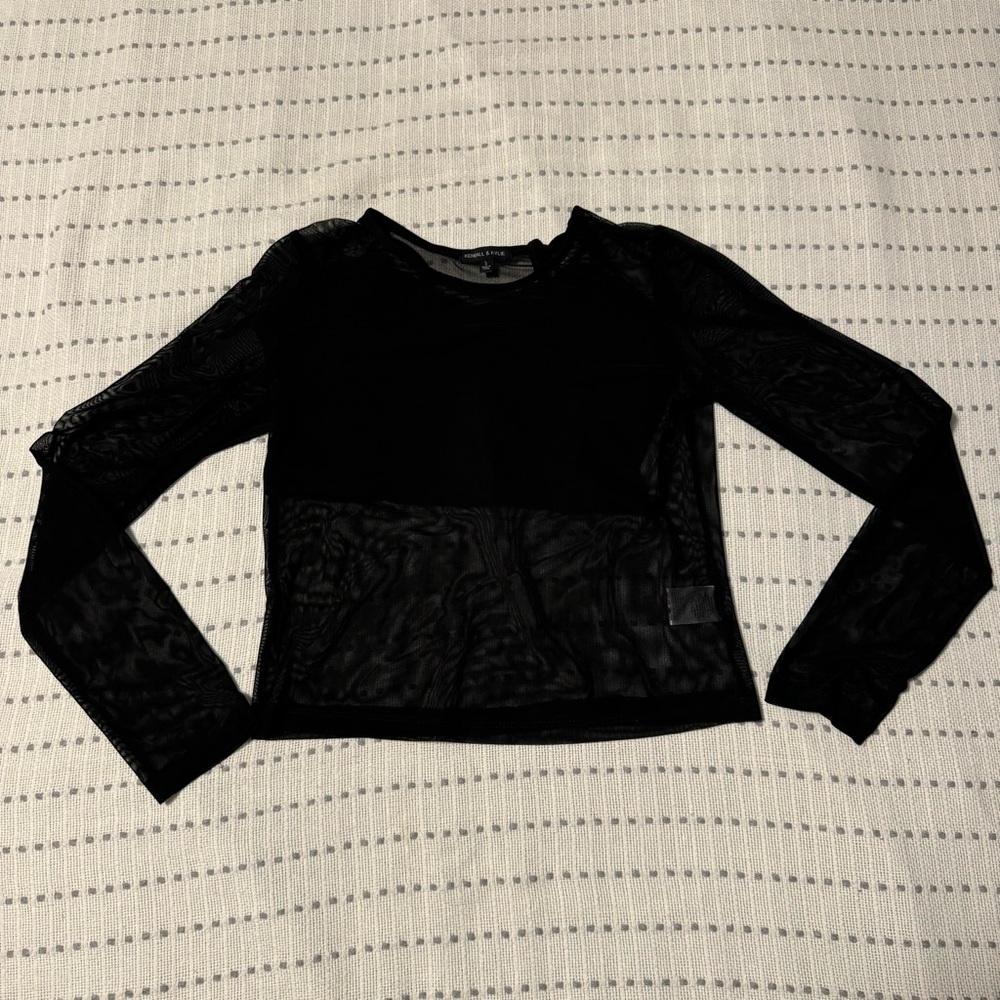 KENDALL & KYLIE sheer crop top NWOT